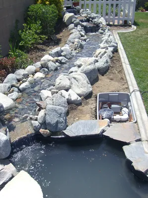 Fontana pond construction-2
