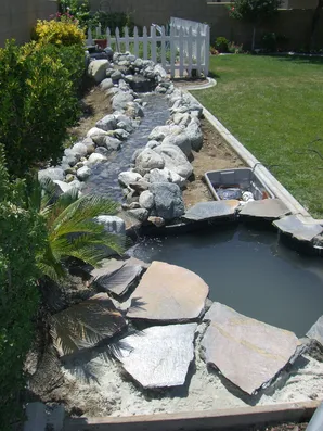 Fontana pond construction-3