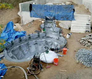 Hollywood Hills pond construction-0