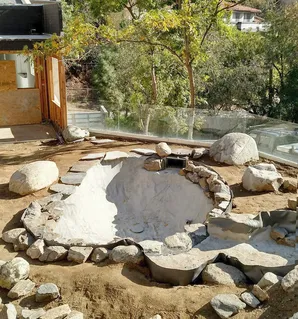 Hollywood Hills pond construction-1