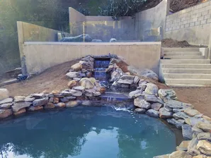 Hollywood Hills pond construction-2